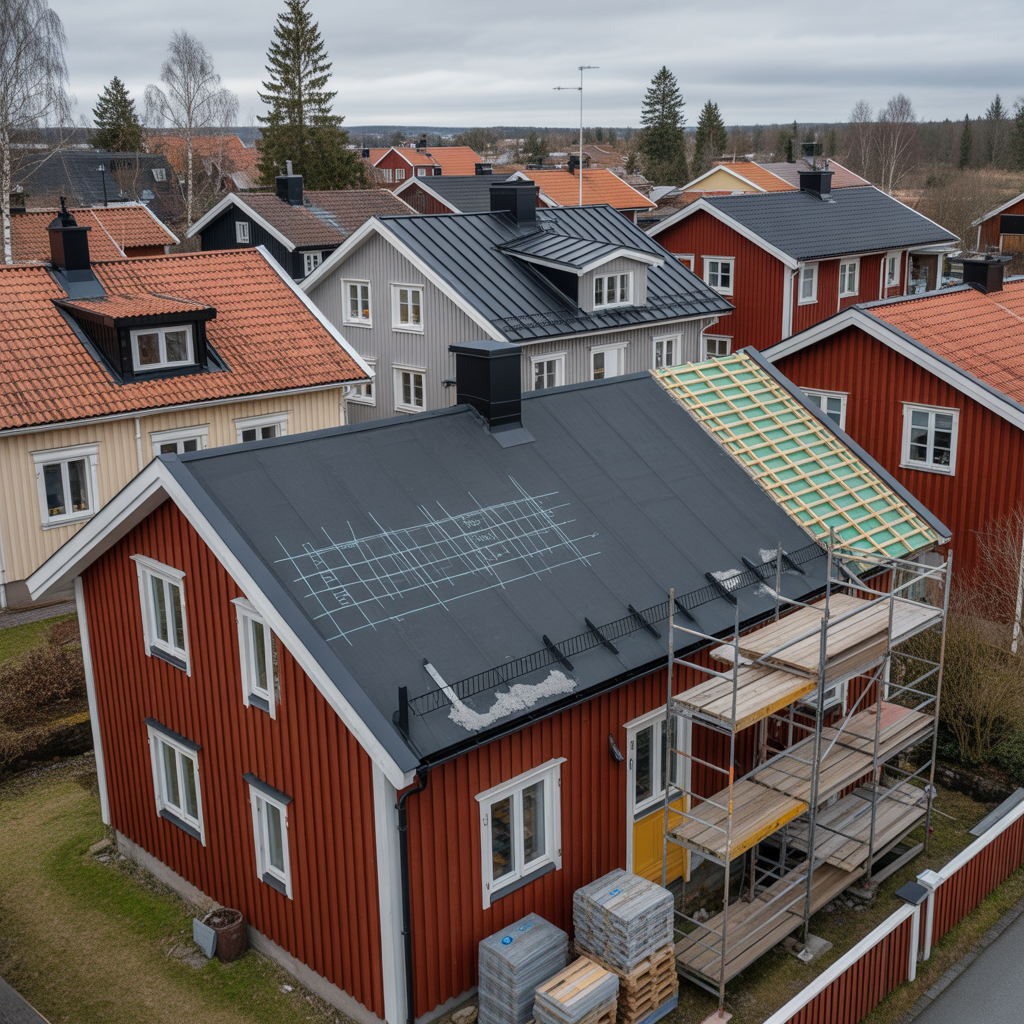 kostnad for takbyte pris per m material och rot avdrag