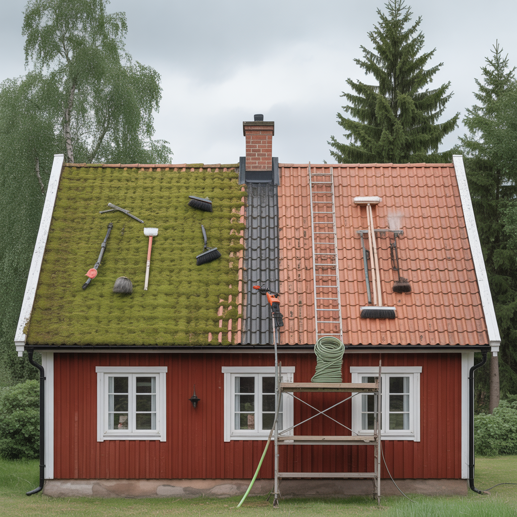 mossa pa takpannor metoder for borttagning och kostnad