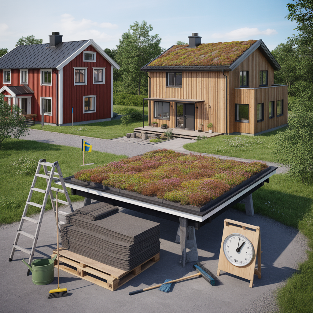 vad kostar sedumtak pris per m vikt och underhall